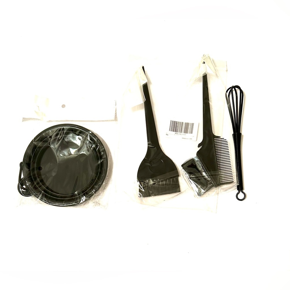 “New” Black Hair Dye Kit with Bowl, Brush, Comb, and Whisk